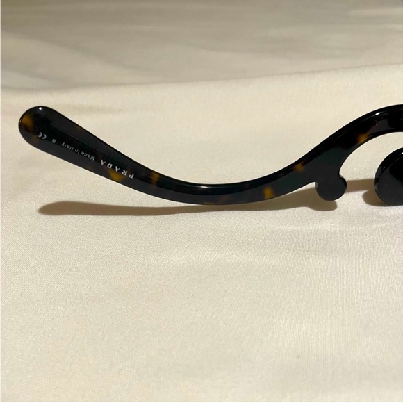 Authentic PRADA Minimal Baroque Square Swirl Black Havana Sunglasses, - Picture 3 of 7